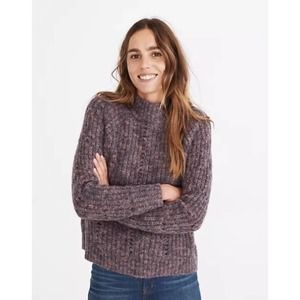 Madewell Pointelle Mockneck Pullover Sweater Womens Size M